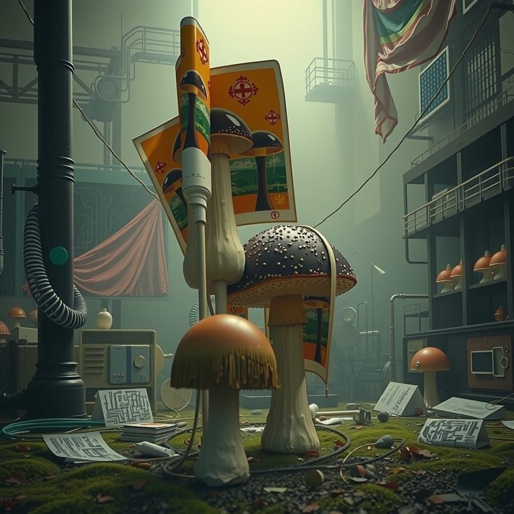 Hyperrealistic Dreamscapes of Surreal Industrial Landscapes