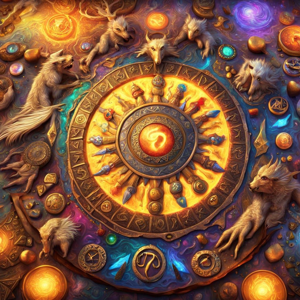 Fantasy Chess Game with Magical Creature Pieces in Vibrant O...