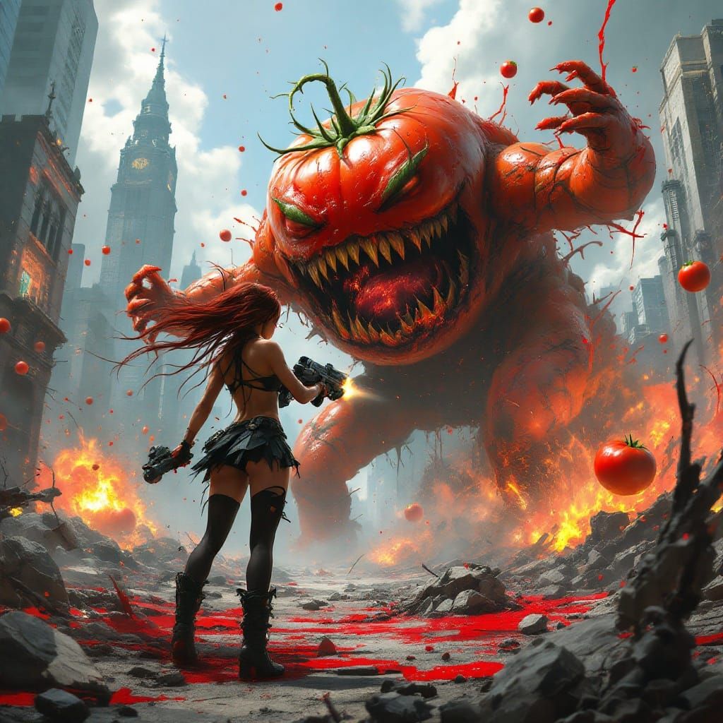 Scarlett Versus the Killer Tomato: Fantasy Concept Art