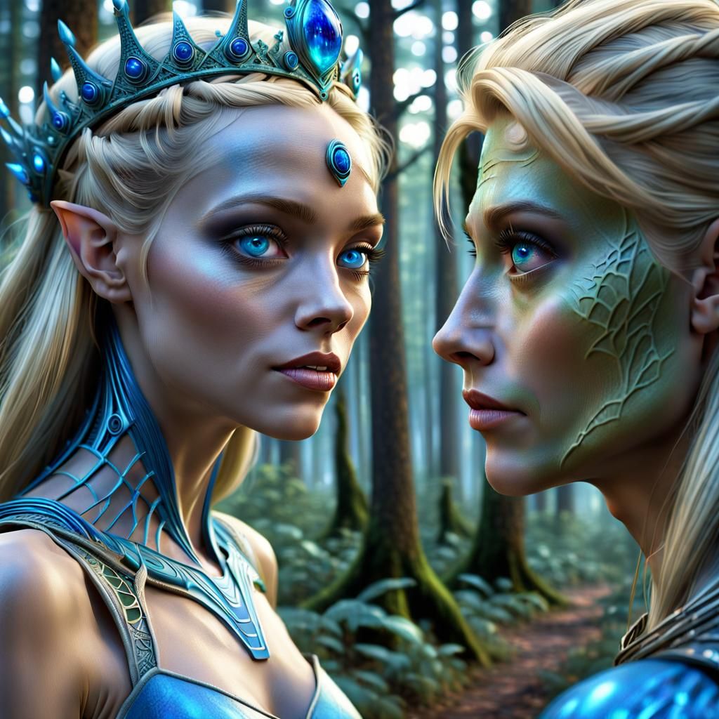 Alien Princess Meets Young Man in Enchanted Forest