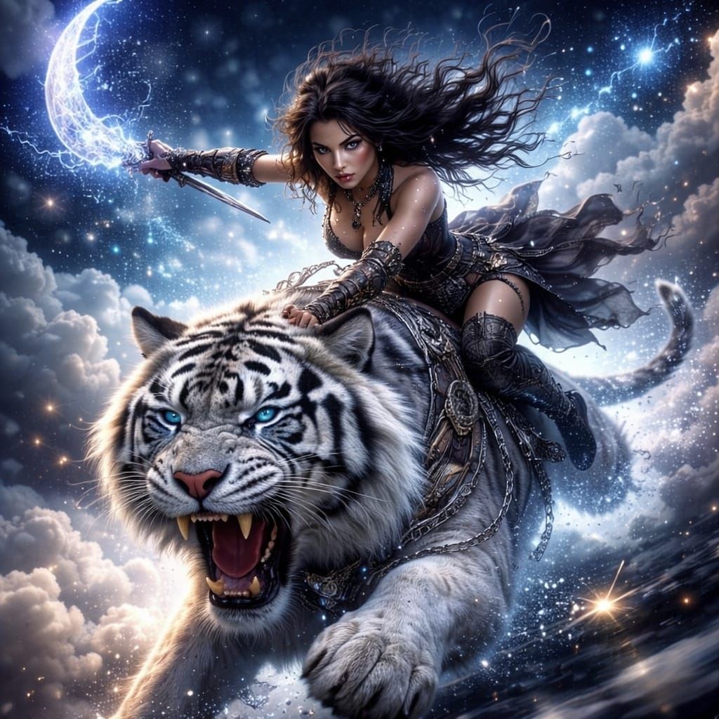 Fantasy Realism Character in Dynamic Pose