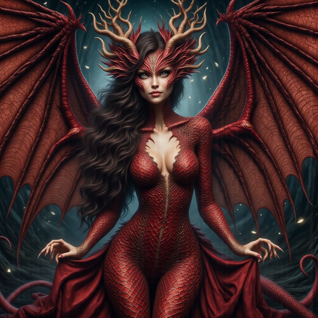 Gothic Spider-Queen in Dark Fantasy Style