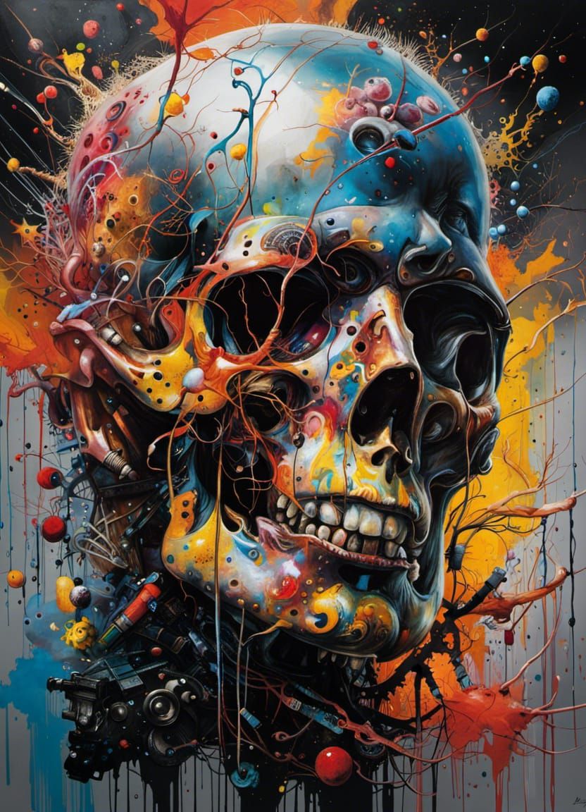 Jackson Pollock Skull