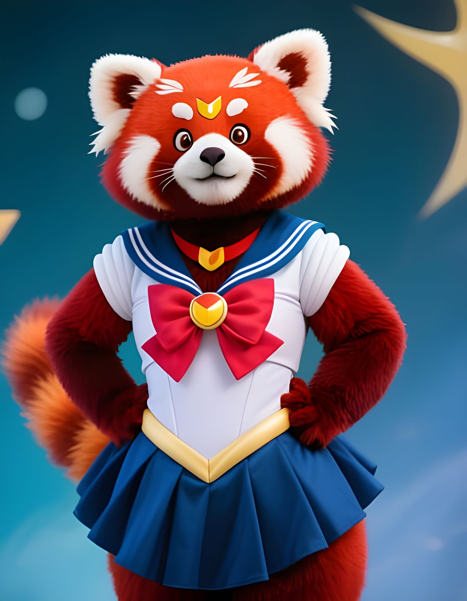 Red Panda Sailor Scout Anime Character