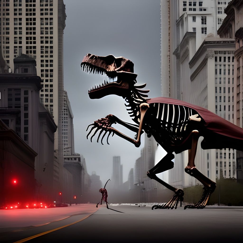 T-Rex Rider on Chicago's Michigan Avenue