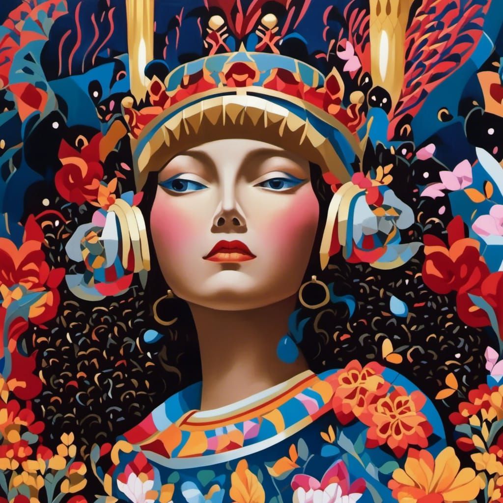 Surreal Bird in Dark Hyperdetailed Style