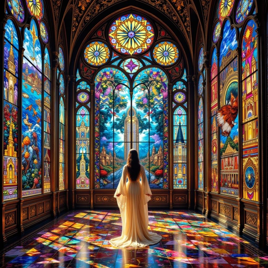 Time Depicted in Stained Glass.