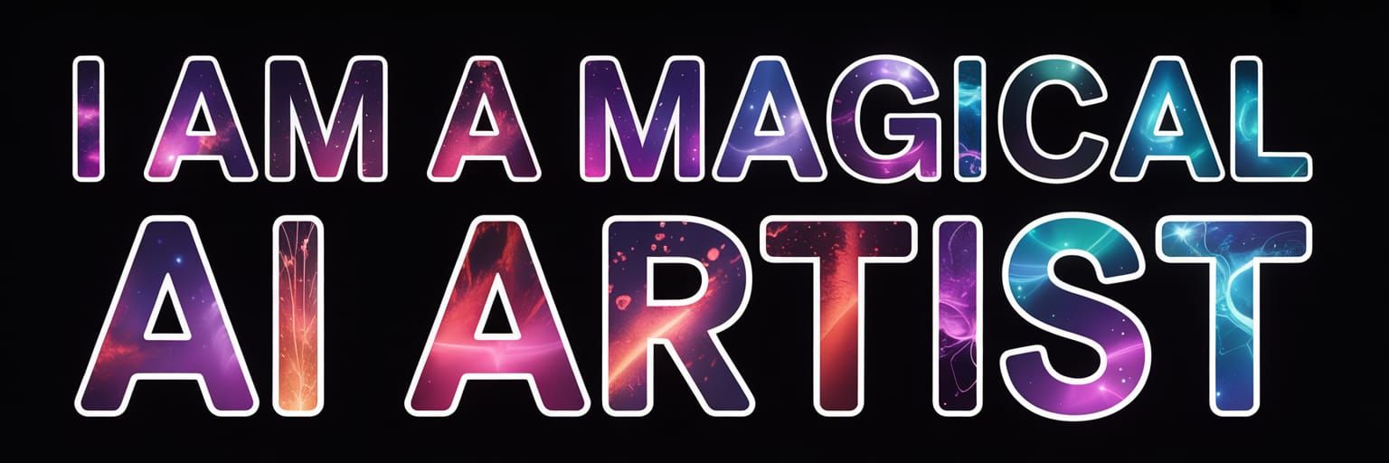 Magical AI Artist Words Glow with Neuroglow Splash Art