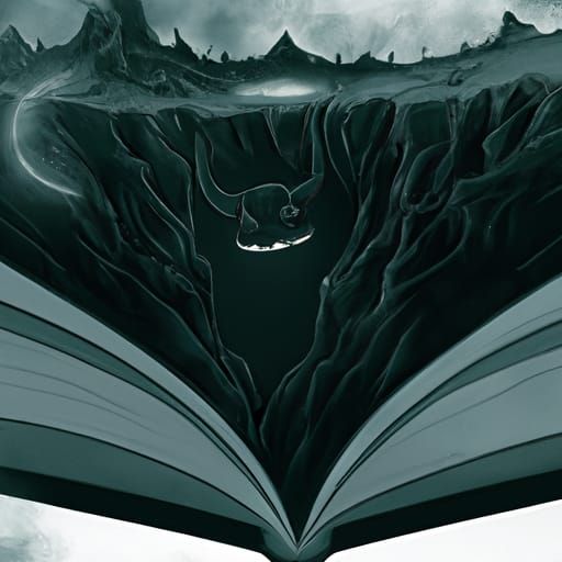 Terrifying Demonic Book: Comic Book Art