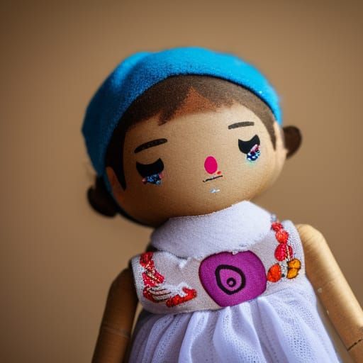 Cardboard Doll in Professional Photography Style