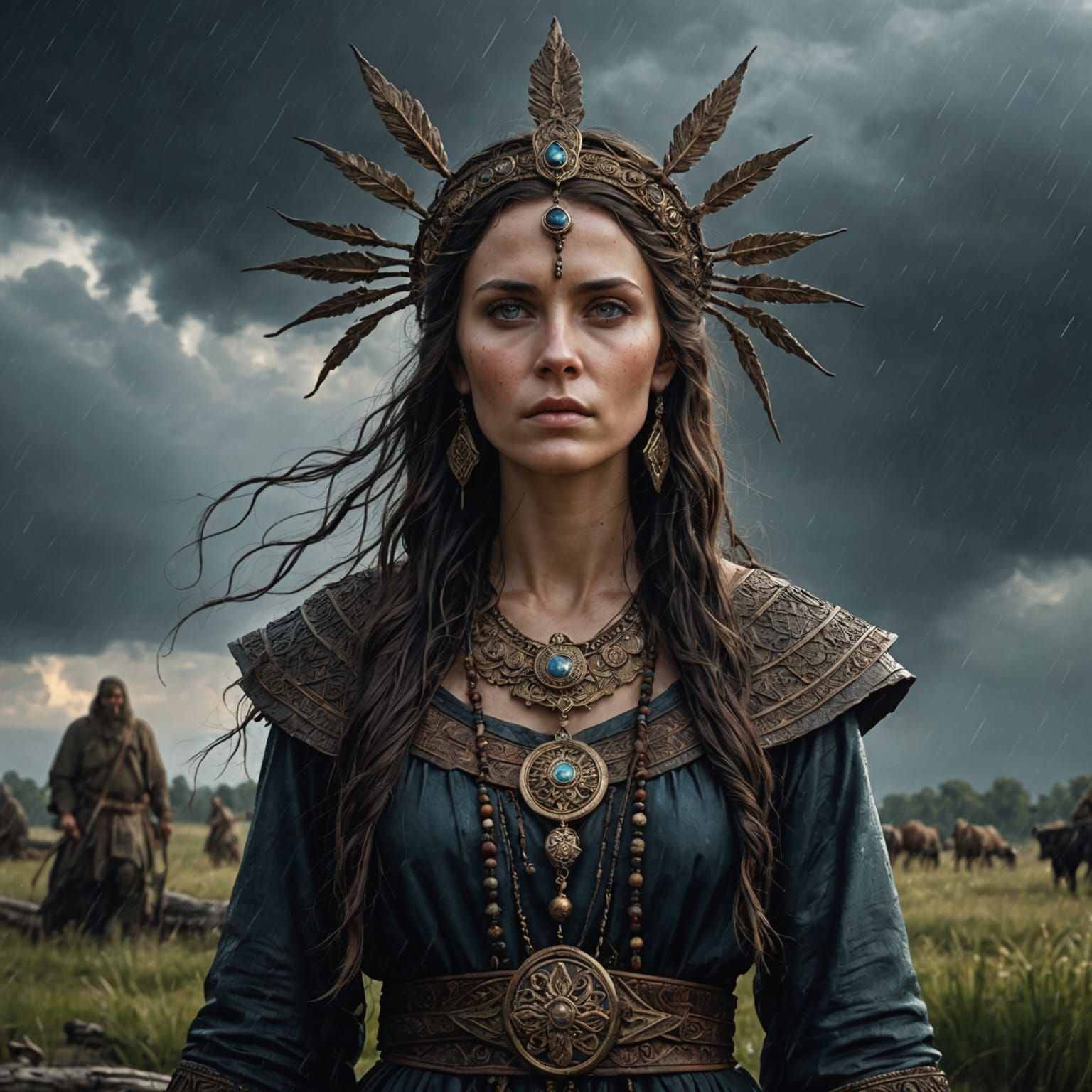 Dodola: Slavic Goddess of Rain in Digital Painting