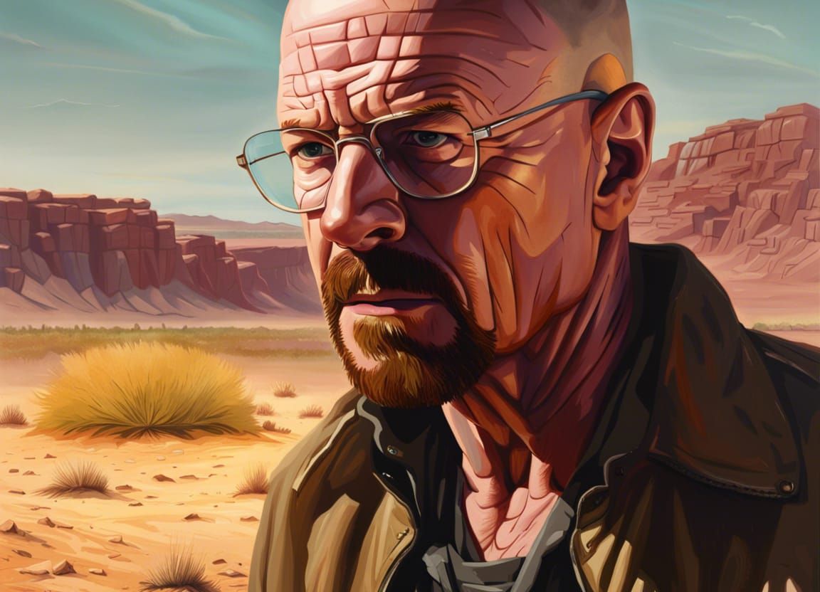 Walter White and Jesse Pinkman in Hyperrealistic Desert