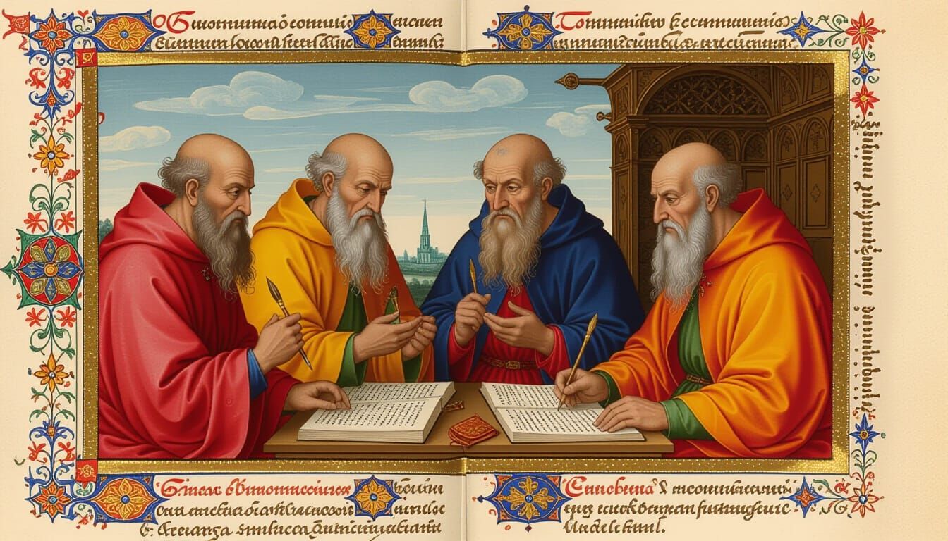 Illuminated Manuscript: Officials Debate Power Over Scribes