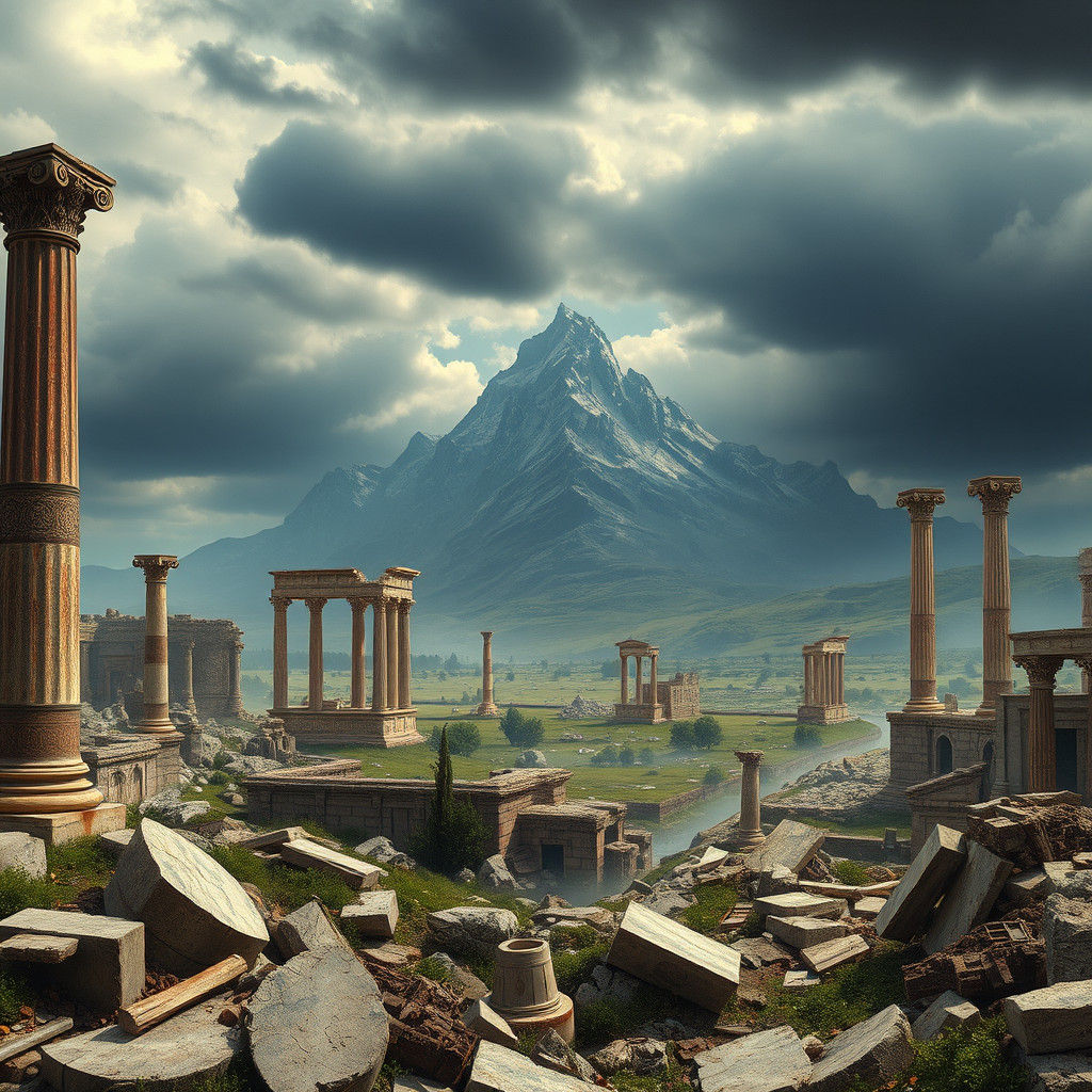 Primeval Landscape in Dark Fantasy Style