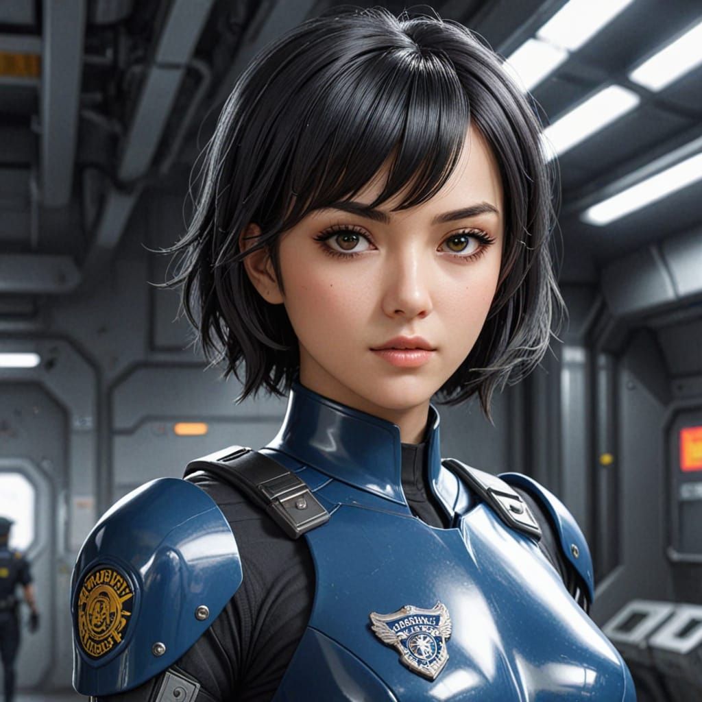 Anime scifi police officer...