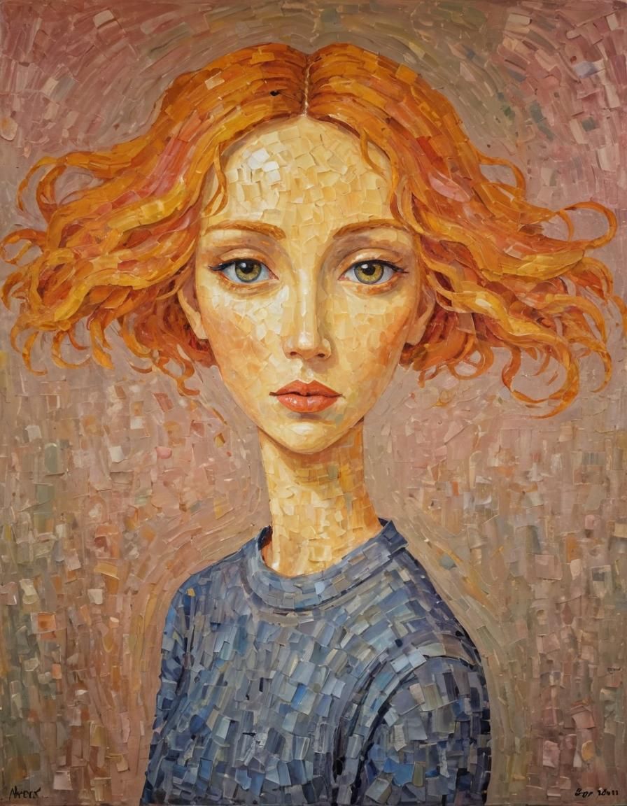 Expressionist Women: Neo-Impressionist Impasto Oil Painting
