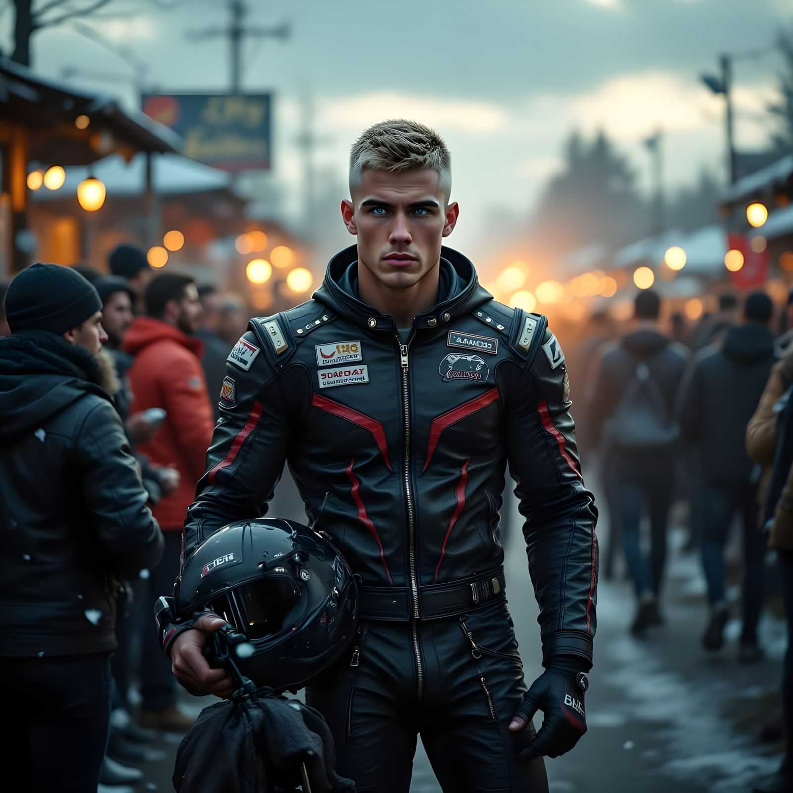 Race Winner Brian Celebrates with Supporters