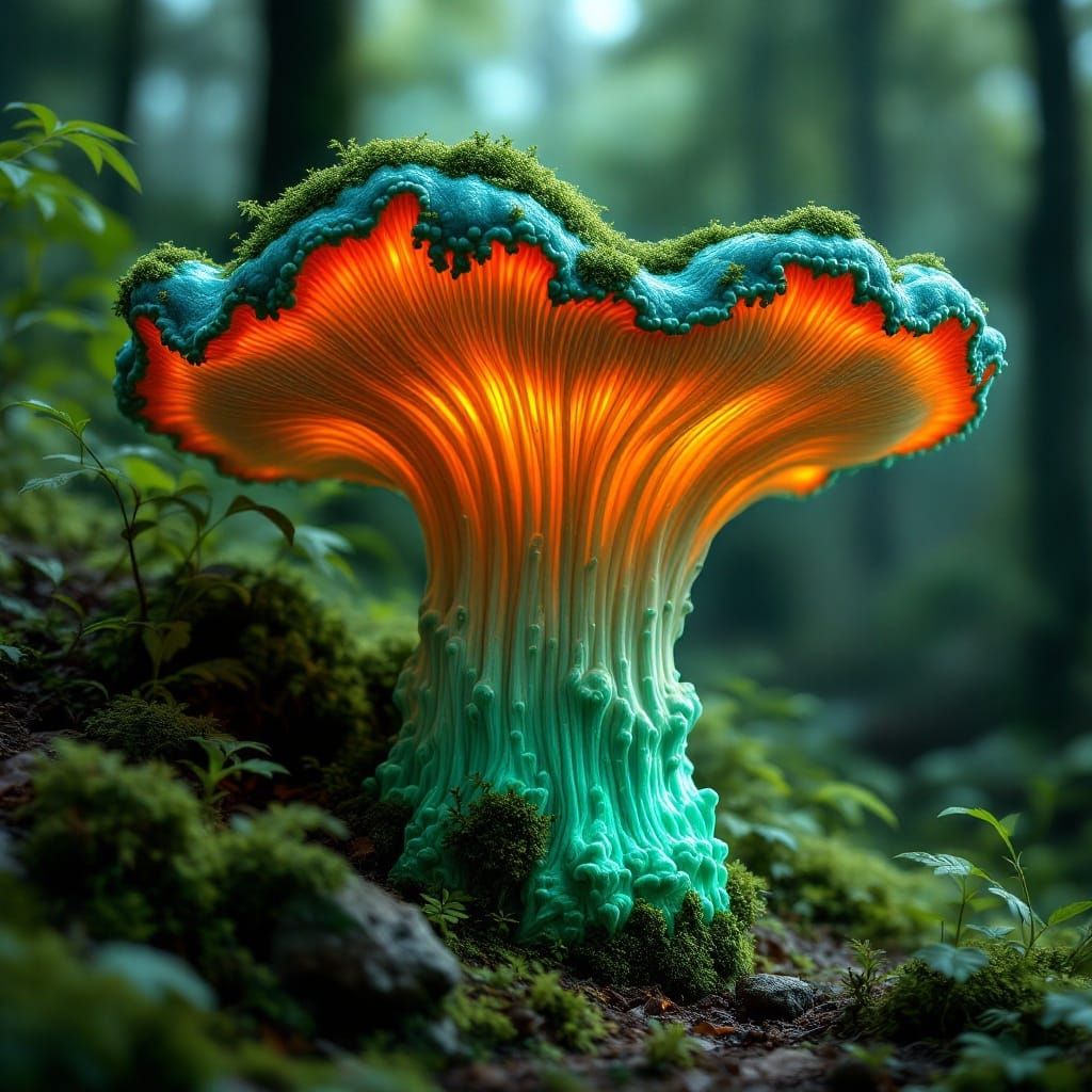 Emerald Bloom: Hyper Realistic Forest Phenomenon