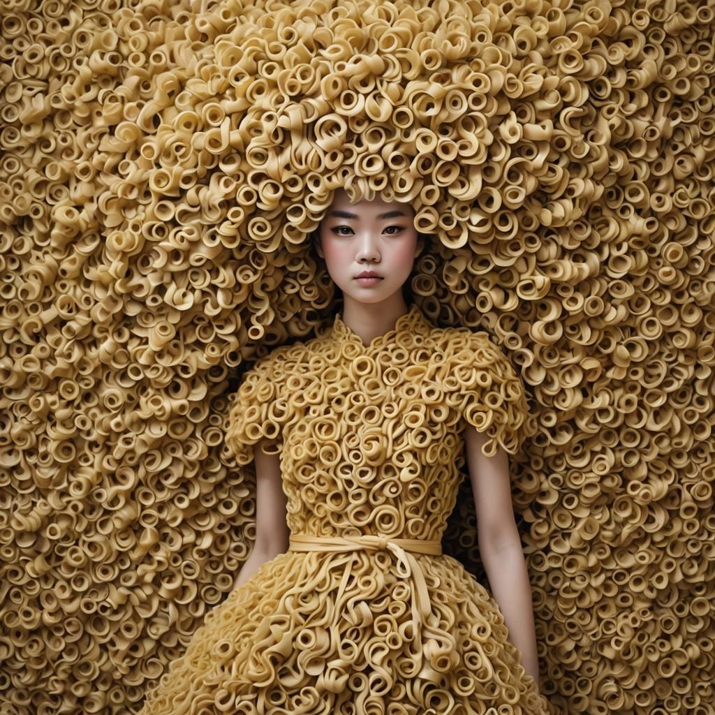 Woman's Noodle Dress: A Western Fashion Statement