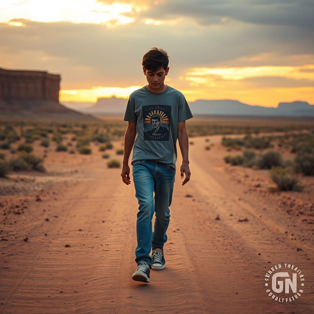 Weary Two-Spirit Teenager Walks Through the Navajo Nation