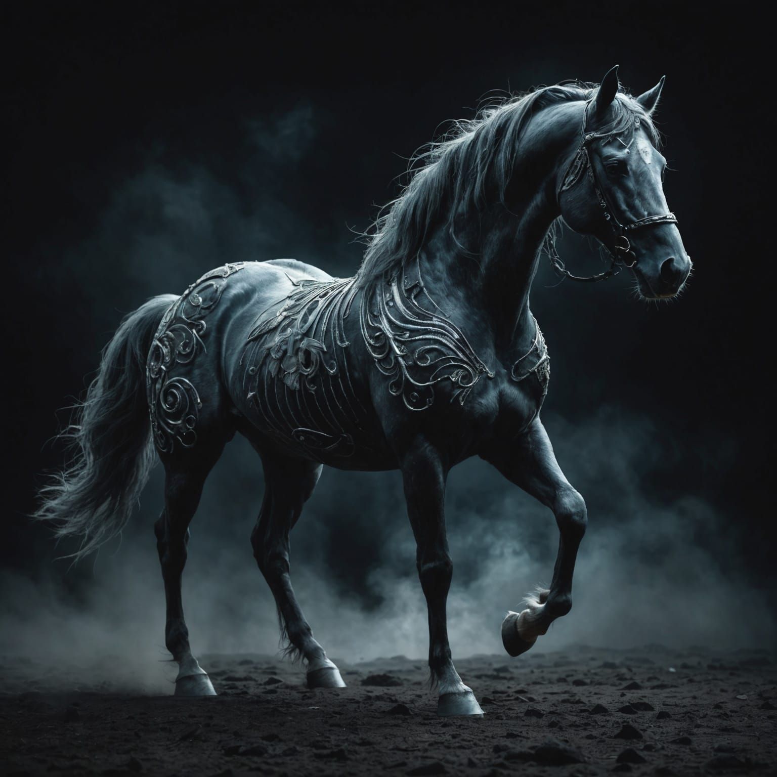 Ethereal Spirit Horse in Digital Matte Painting