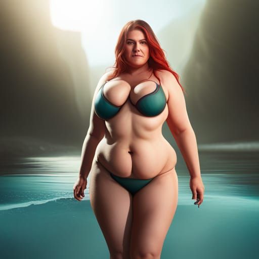 Detailed Matte Painting of a Chubby Girl