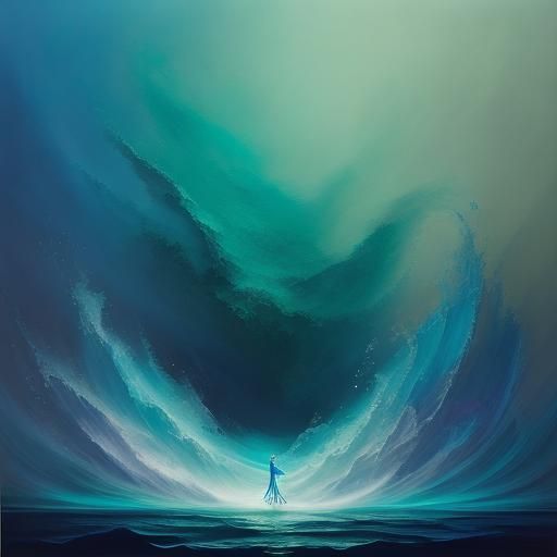 Musician's Hands: Emerald and Sapphire Music Notes