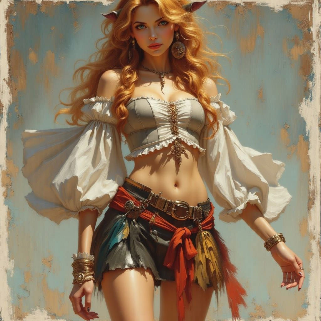 Beautiful Woman in a Daring Miniskirt