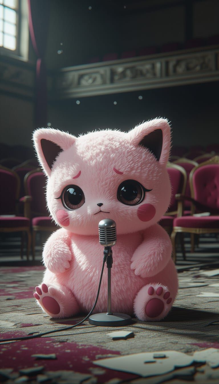 Dark Fantasy Jigglypuff in Ruined Concert Hall