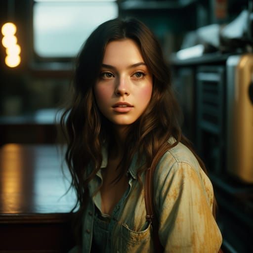 AI Generated Brunette Portrait