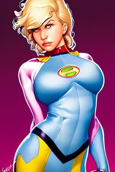 Power Girl Artgerm Style DC Comics Illustration