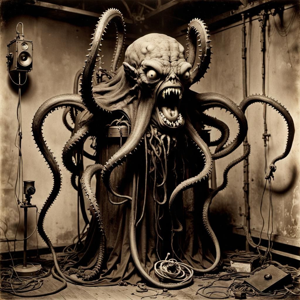 Chimeric Abomination Screaming in Derelict Lab