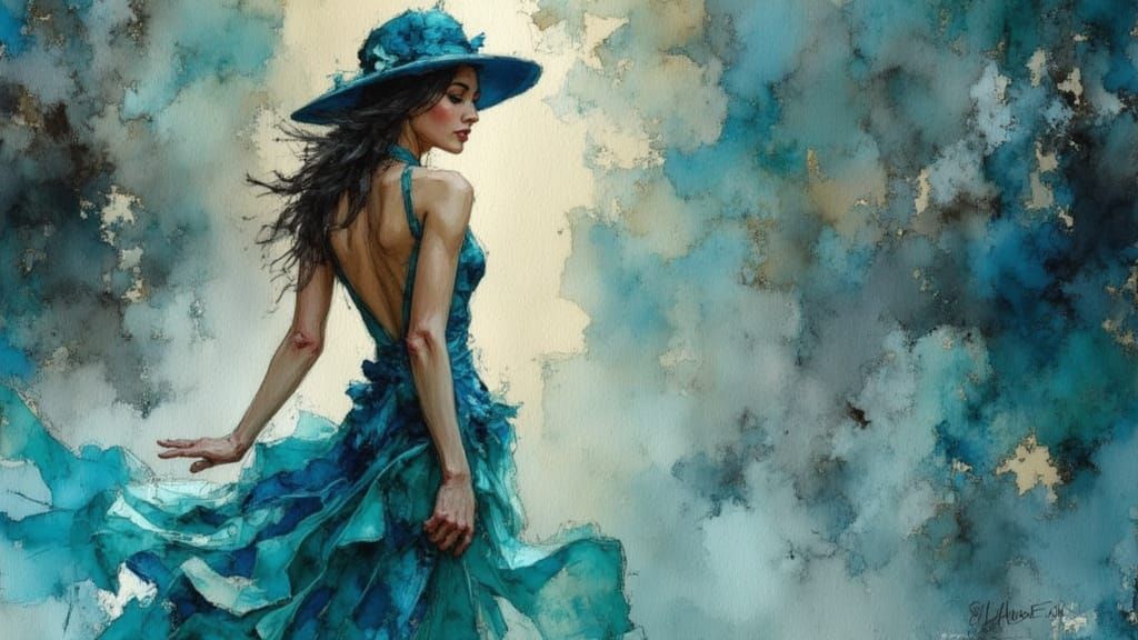 Elegant London Princess in Bright Artistic Style