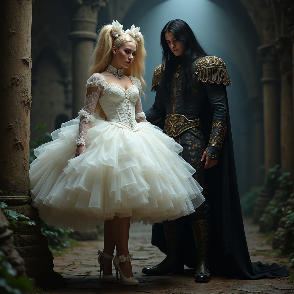Dark Fantasy Sissy Ballerina Meets Demon King