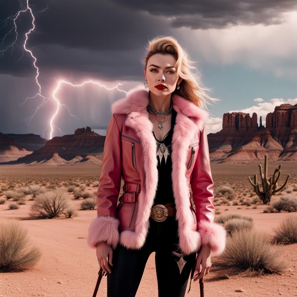 Cowgirl Portrait in Arizona Desert: Cinematic Film Still