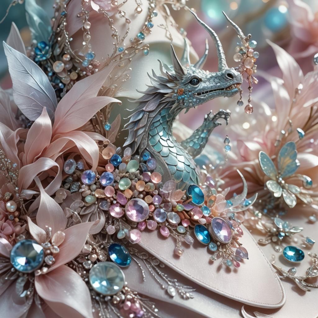 Enchanting Gemmed Hat in Whimsical Fantasy Art