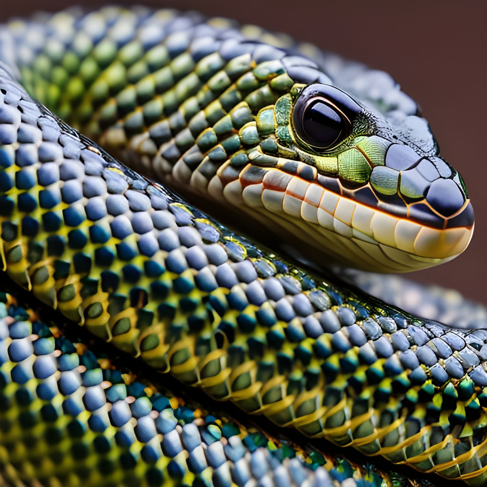 Beautiful Chunky Cobra Portrait in Sharp Focus