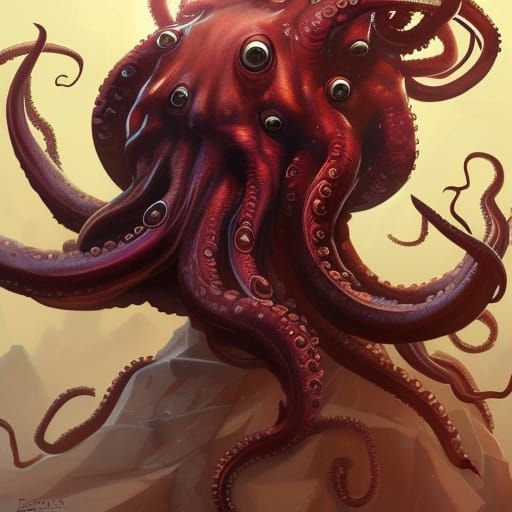 Demonic Eldritch Octopus Portrait in Unreal Engine 5