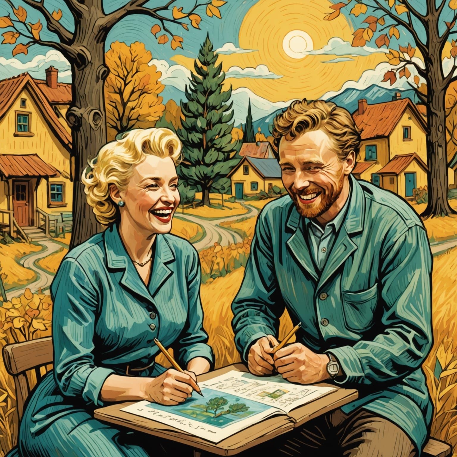 Vincent and Marilyn in a Happy Scenario