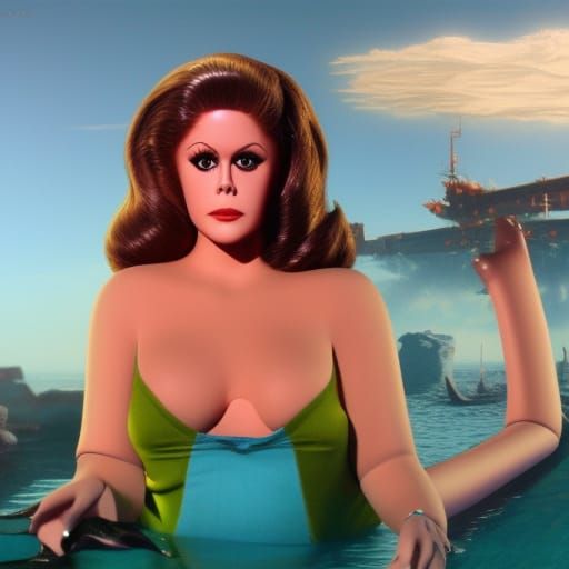 Elizabeth Montgomery plastic inflatable pleasure doll for men.