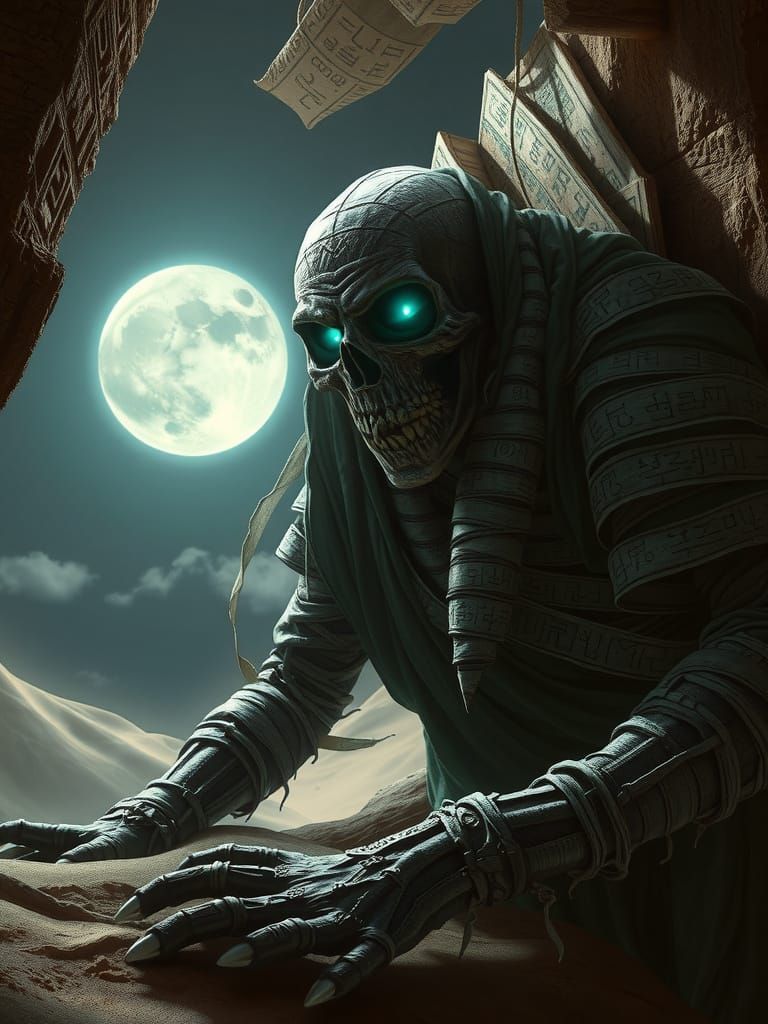 Terrifying Mummy Monster Emerges from Tomb