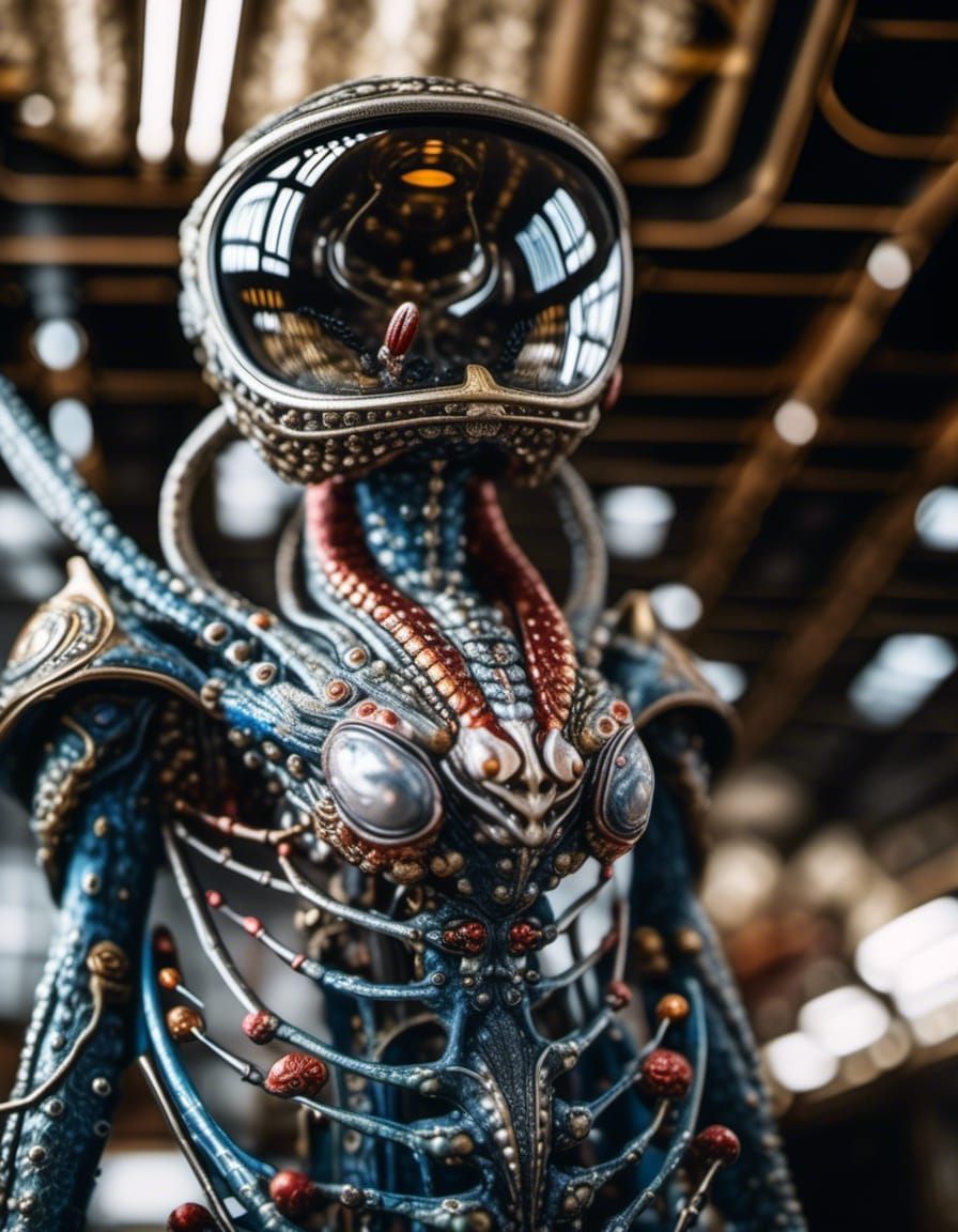 Beautiful Alien Portrait in Detailed Abstract Style