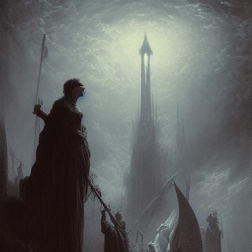 Horrific Karma in Engraving Style