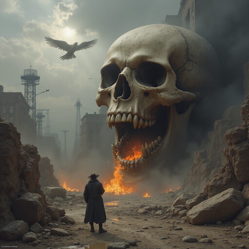 Apocalyptic Skull Monsters Devour San Diego in a Dark Cyberp...