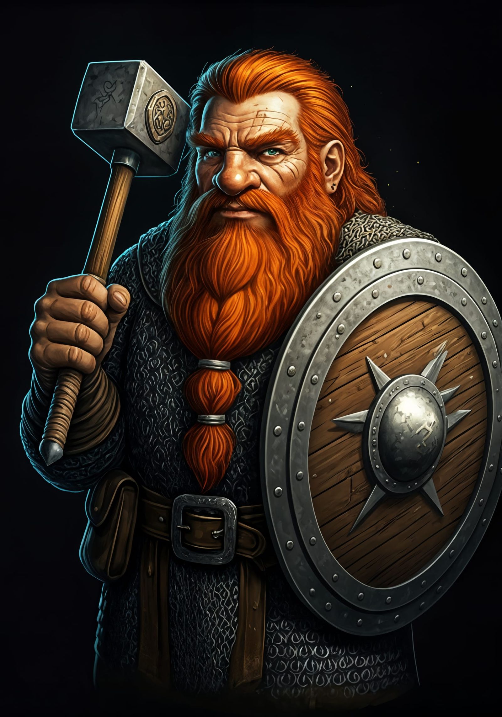 Dwarven Cleric of Marthammor Duin in Chainmail Armor