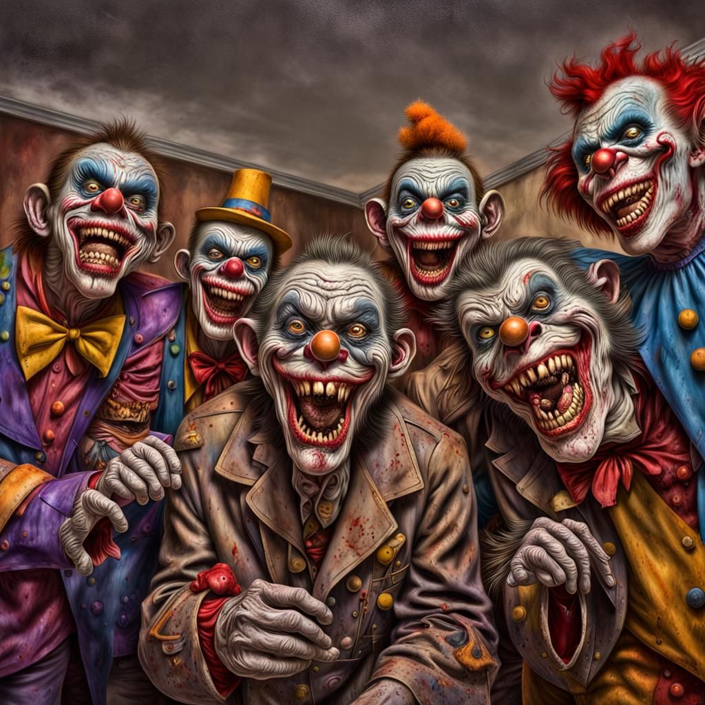 Hyperrealistic Zombie Monkey Clown Crew