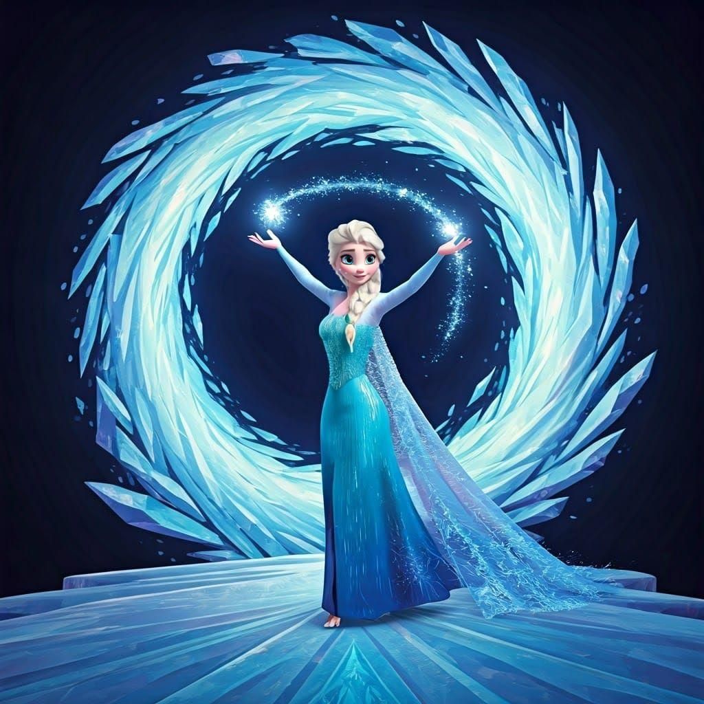 Elsa from Frozen on Ice Bridge