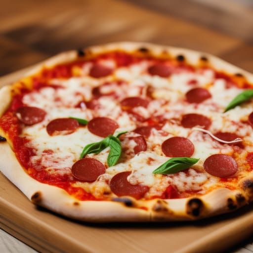 Delicious Pizza Photograph with Bokeh Effect