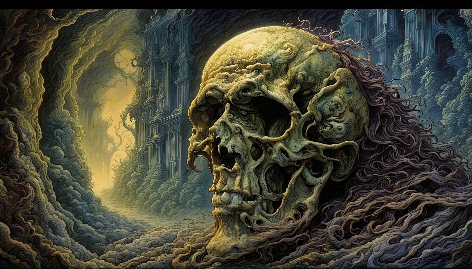 Ethereal Spectre in Dark Horror Style