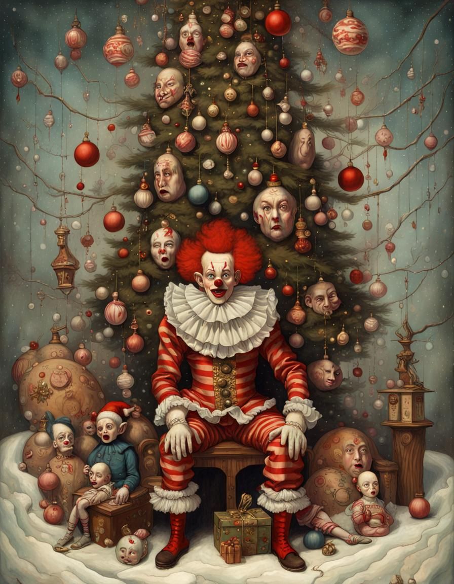 Christmas Tree With Clowns